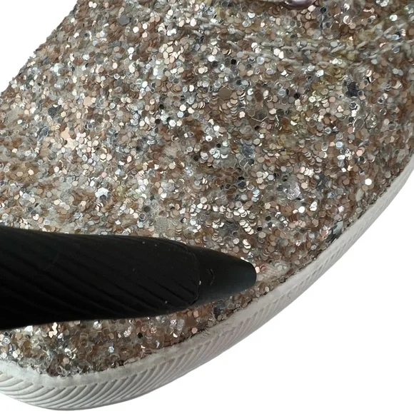 Keds x Kate Spade Glitter Ribbon Sneakers Rose gold Wedding Shoes 9 - Picture 3 of 11